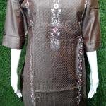 Women Kurta Embroidery Work With Pant And Matching Dupatta
