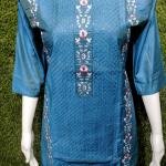 Women Kurta Embroidery Work With Pant And Matching Dupatta