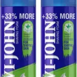 VI-JOHN Shave Foam 400GM Sensitive Skin (Pack of 2)  (400 g)
