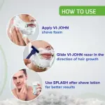 VI-JOHN Shave Foam 400GM Sensitive Skin (Pack of 2)  (400 g)